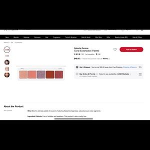 Summer Coral eyeshadow palette, 5 shades!